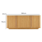 Temple &amp; Webster Talia 4 Door Travertine-Look Sideboard