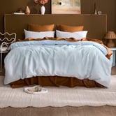 Temple &amp; Webster Pure French Flax Linen Quilt Cover Set