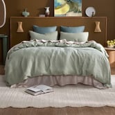 Temple &amp; Webster Pure French Flax Linen Quilt Cover Set