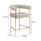 Temple &amp; Webster 65cm Tamara Chenille Bar Stools