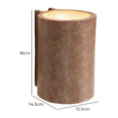 Temple &amp; Webster Lena Teracotta Travertine-look Wall Sconce