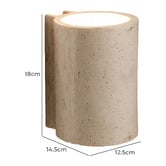 Temple &amp; Webster Lena Natural Travertine-look Wall Sconce