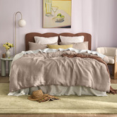Temple &amp; Webster Pure French Flax Linen Quilt Cover Set
