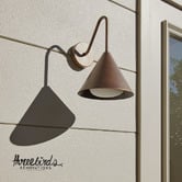 Temple &amp; Webster Presley Curved Arm Outdoor Wall Light