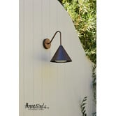 Temple &amp; Webster Presley Curved Arm Outdoor Wall Light