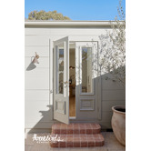 Temple &amp; Webster Presley Curved Arm Outdoor Wall Light