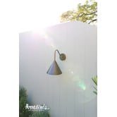 Temple &amp; Webster Presley Curved Arm Outdoor Wall Light