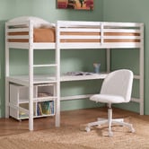 Temple &amp; Webster Hazel Pine Wood Single Loft Bed with Desk