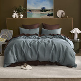Temple &amp; Webster Pure French Flax Linen Quilt Cover Set