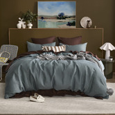 Temple &amp; Webster Pure French Flax Linen Quilt Cover Set
