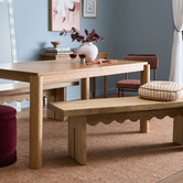 Temple &amp; Webster Arielle Mango Wood Dining Bench