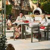 Temple &amp; Webster 6 Seater Stax Sintered Stone Outdoor Dining Table