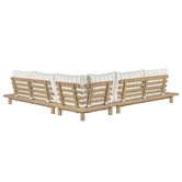 Temple &amp; Webster 5 Seater Clifton Acacia Wood Outdoor Modular Lounge Set