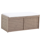 Temple &amp; Webster 2 Seater Malibu Aluminium Outdoor Storage Bench