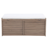 Temple &amp; Webster 2 Seater Malibu Aluminium Outdoor Storage Bench