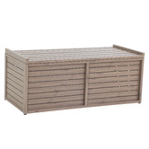 Temple &amp; Webster 2 Seater Malibu Aluminium Outdoor Storage Bench