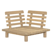 Temple &amp; Webster 5 Seater Clifton Acacia Wood Outdoor Modular Lounge Set