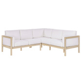 Temple &amp; Webster 5 Seater Olive Green River Outdoor Modular Sofa Set