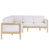 Temple &amp; Webster 5 Seater Olive Green River Outdoor Modular Sofa Set