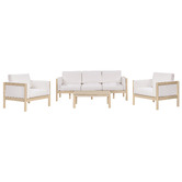 Temple &amp; Webster 5 Seater Olive Green River Outdoor Sofa Set