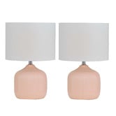 Temple &amp; Webster Darcy Ceramic &amp; Linen Bedside Lamp
