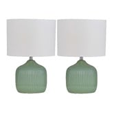 Temple &amp; Webster Darcy Ceramic &amp; Linen Bedside Lamp