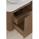 Temple &amp; Webster Nomad 600mm Walnut Wall Hung Single Vanity