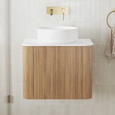 Temple &amp; Webster Nomad 600mm Natural Wall Hung Single Vanity