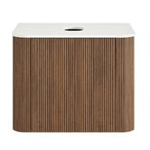 Temple &amp; Webster Nomad 600mm Walnut Wall Hung Single Vanity