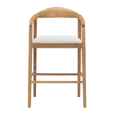 Temple &amp; Webster 67cm Jasper Solid Oak Wood Bar Stool