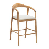 Temple &amp; Webster 67cm Jasper Solid Oak Wood Bar Stool