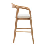 Temple &amp; Webster 67cm Jasper Solid Oak Wood Bar Stool