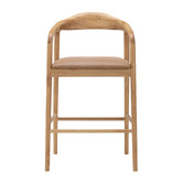 Temple &amp; Webster 67cm Jasper Solid Oak Wood Bar Stool