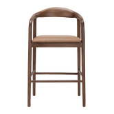 Temple &amp; Webster 67cm Jasper Solid Oak Wood Bar Stool