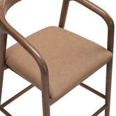 Temple &amp; Webster 67cm Jasper Solid Oak Wood Bar Stool