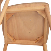 Temple &amp; Webster Monk Solid Beech Wood &amp; Faux Leather Dining Chairs