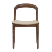 Temple &amp; Webster Monk Solid Beech Wood &amp; Faux Leather Dining Chairs