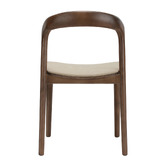 Temple &amp; Webster Monk Solid Beech Wood &amp; Faux Leather Dining Chairs