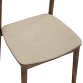 Temple &amp; Webster Monk Solid Beech Wood &amp; Faux Leather Dining Chairs