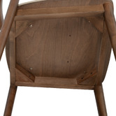 Temple &amp; Webster Monk Solid Beech Wood &amp; Faux Leather Dining Chairs