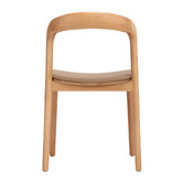 Temple &amp; Webster Monk Solid Beech Wood &amp; Faux Leather Dining Chairs