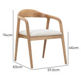 Temple &amp; Webster Jasper Solid Oak Wood Dining Chair