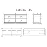 Temple &amp; Webster Cali 1500mm Wall Hung Single Vanity