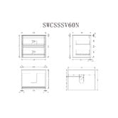 Temple &amp; Webster Cali 600mm Wall Hung Single Vanity