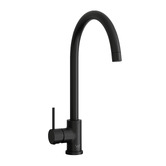 Temple &amp; Webster Carson Stainless Gooseneck Kitchen Sink Mixer