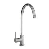 Temple &amp; Webster Carson Stainless Gooseneck Kitchen Sink Mixer