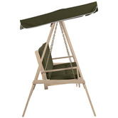 Temple &amp; Webster 3 Seater Vista Outdoor Canopy Swing Chair