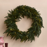 Temple &amp; Webster 70cm Cedar LED Christmas Wreath