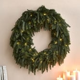 Temple &amp; Webster 70cm Norfork Pine LED Christmas Wreath