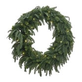 Temple &amp; Webster 70cm Norfork Pine LED Christmas Wreath